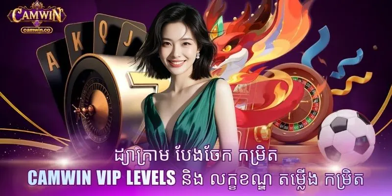 ដ្យាក្រាម បែងចែក កម្រិត CAMWIN VIP levels និង លក្ខខណ្ឌ តម្លើង កម្រិត