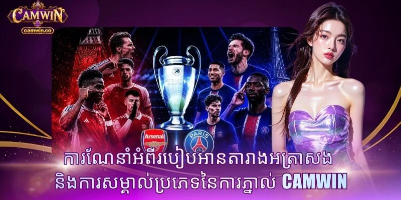 ការណែនាំអំពីរបៀបអានតារាងអត្រាសង និងការសម្គាល់ប្រភេទនៃការភ្នាល់ CAMWIN
