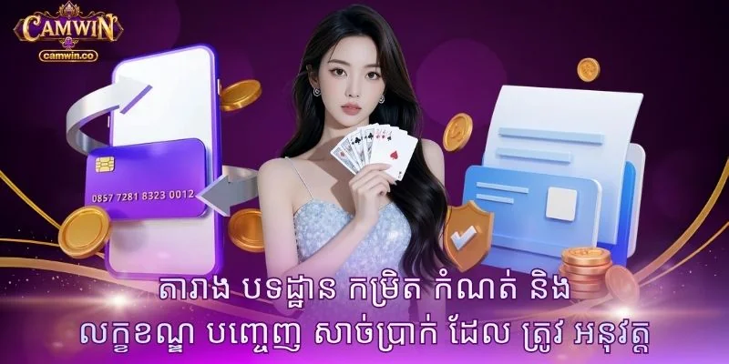 តារាង បទដ្ឋាន កម្រិត កំណត់ និង លក្ខខណ្ឌ បញ្ចេញ សាច់ប្រាក់ ដែល ត្រូវ អនុវត្ត